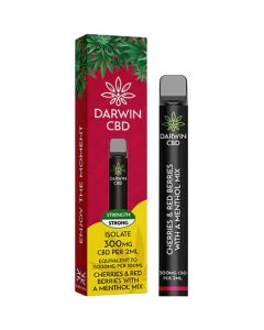 Darwin CBD cherry berry menthol disposable vape 300mg