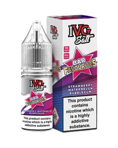 IVG Salt Bar Favourites strawberry watermelon bubblegum e-liquid 10ml
