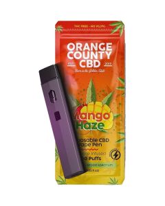 Orange County CBD mango haze 1ml disposable vape 600mg