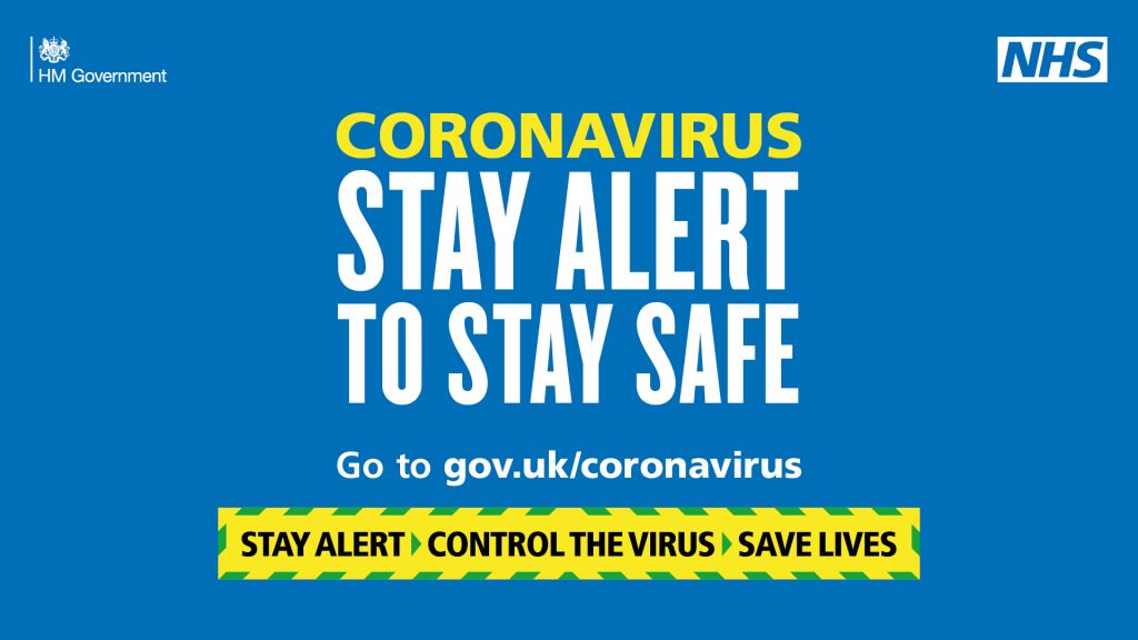 Stay alert > Control the virus > Save live NHS image