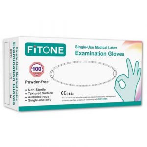 Disposable latex gloves - pack of 100 - Evapo Care PPE