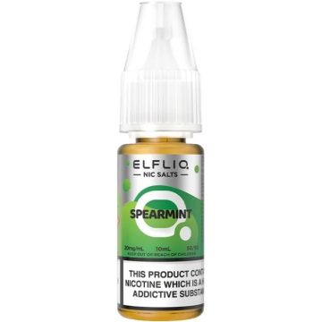 An ELFLIQ by Elf Bar e-liquid in the flavour spearmint on a white background