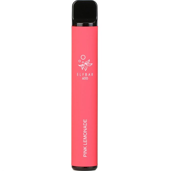 Elf Bar 600 disposable vape device in Pink Lemonade Flavour 20mg of nicotine