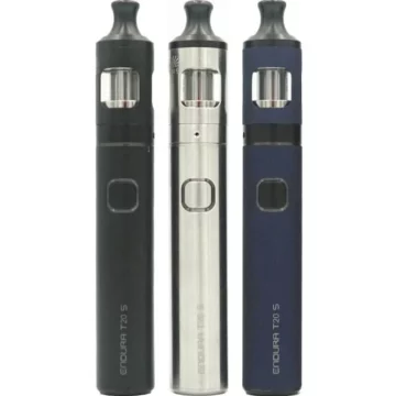 Three Innokin Endura T20-S vape kits in assorted colours on a white background