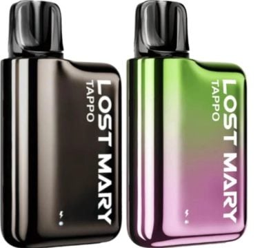 Two Lost Mary Tappo prefilled pod vape kits on a white background