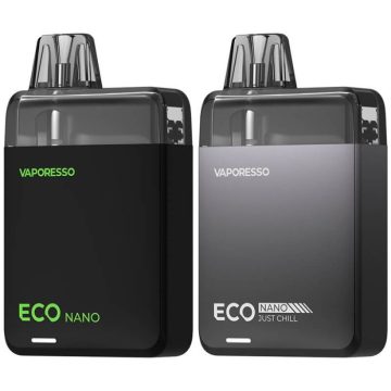 Two Vaporesso ECO Nano pod vape kits on a white background