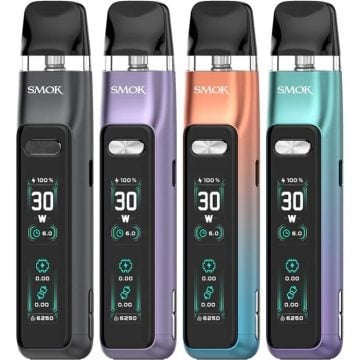 Four SMOK Novo GT pod kits in assorted colours on a white background