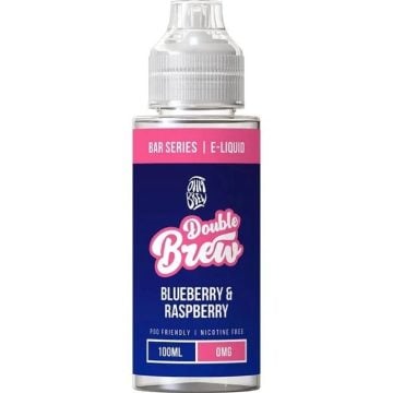 A Double Brew 100ml short fill vape juice in the flavour blueberry and raspberry