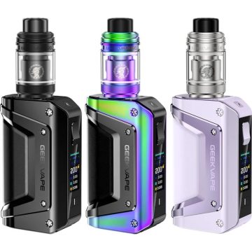Three Geekvape Aegis Legend 3 kits in assorted colours