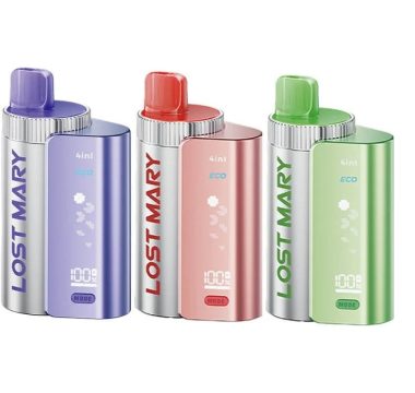 Three Lost Mary 4in1 big puff pod vape kits in assorted colours