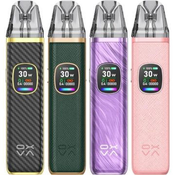 Four OXVA Xlim Pro 2 refillable pod vape kits in assorted colours