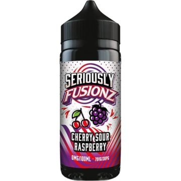 A Seriously Fusionz 100ml short fill vape juice in the flavour cherry sour raspberry