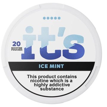 A can of It's nicotine pouches in the flavour ice mint