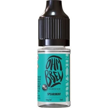 An Ohm Brew 50/50 e-liquid in the flavour spearmint on a white background