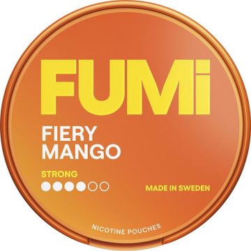A can of fiery mango FUMI nicotine pouches