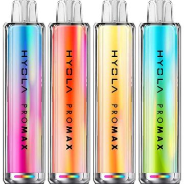 Four Hyola Pro Max 8000 big puff vape kits in assorted colours