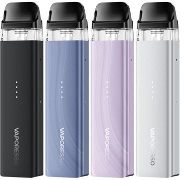 Five Vaporesso XROS Mini Retro pod vape kits on a white background
